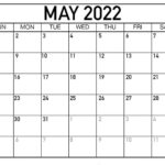 Blank May 2022 Calendar Printable Calendar Station