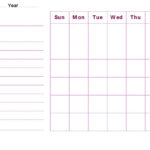 Blank Weekly Calendars Printable Activity Shelter