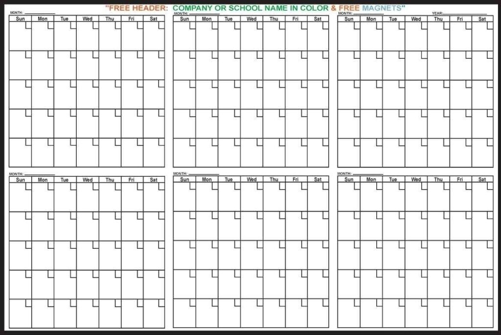 Exceptional 6 Month Calendar Page Free Printable Printable Calendar 