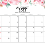 Free Printable August 2022 Calendars