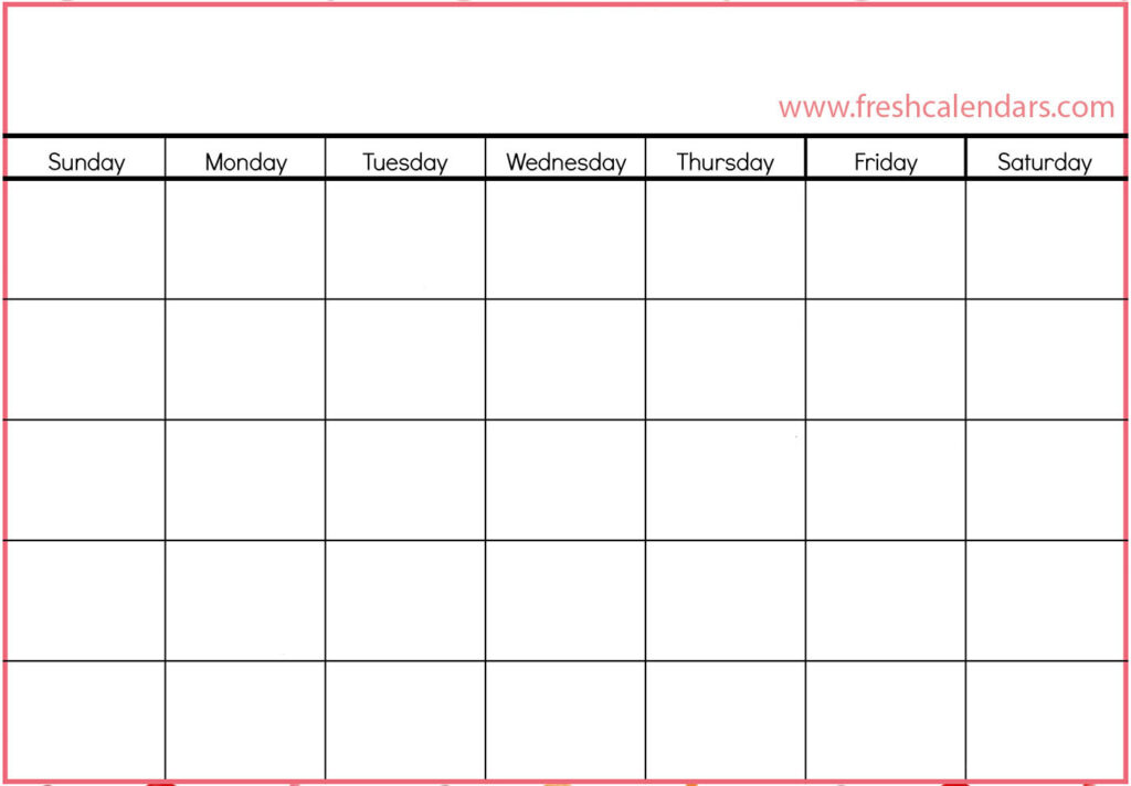 Free Printable Blank Calendar 2020
