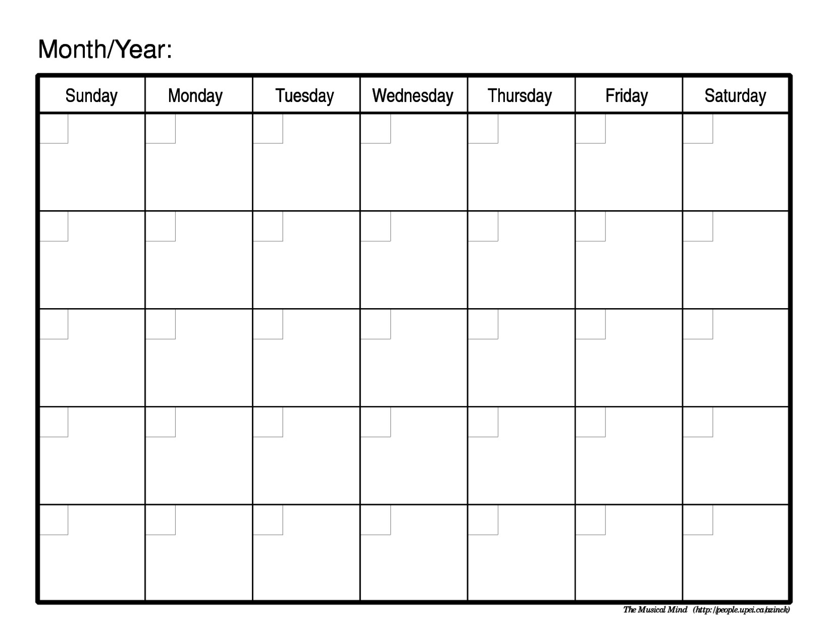 Blank Full Size Calender Free Printable - 2025 CALENDAR PRINTABLE