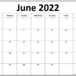 June 2022 Calendar Free Printable Calendar Templates