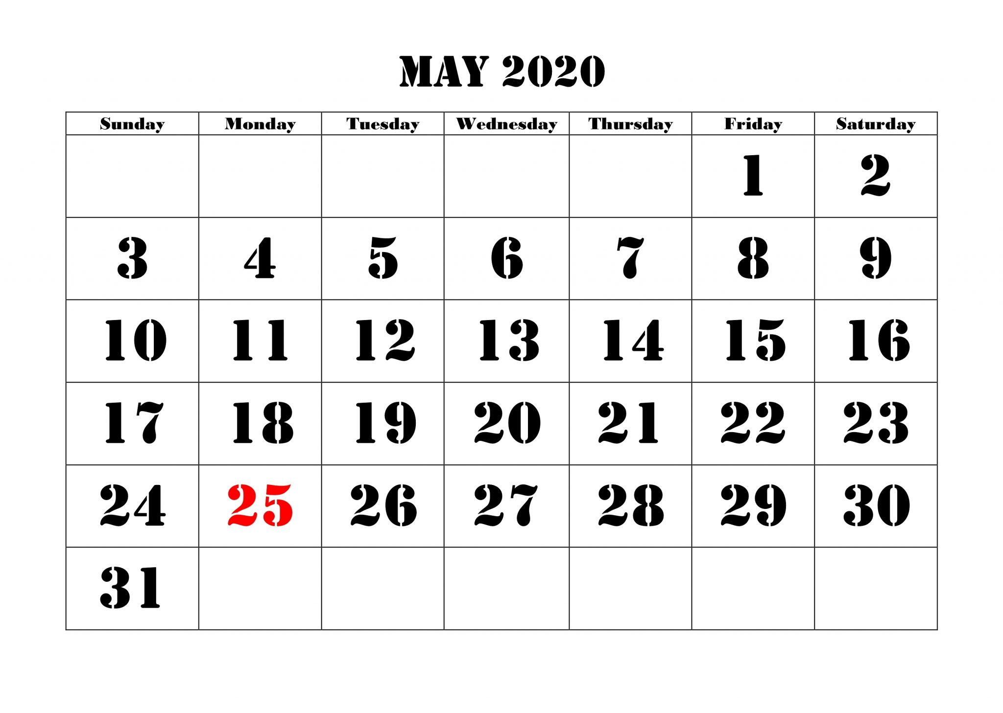 Blank may calendar free printable 2022 freeblankcalendar