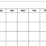 Printable Blank Calendar Templates