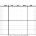Printable Blank Calendar Templates