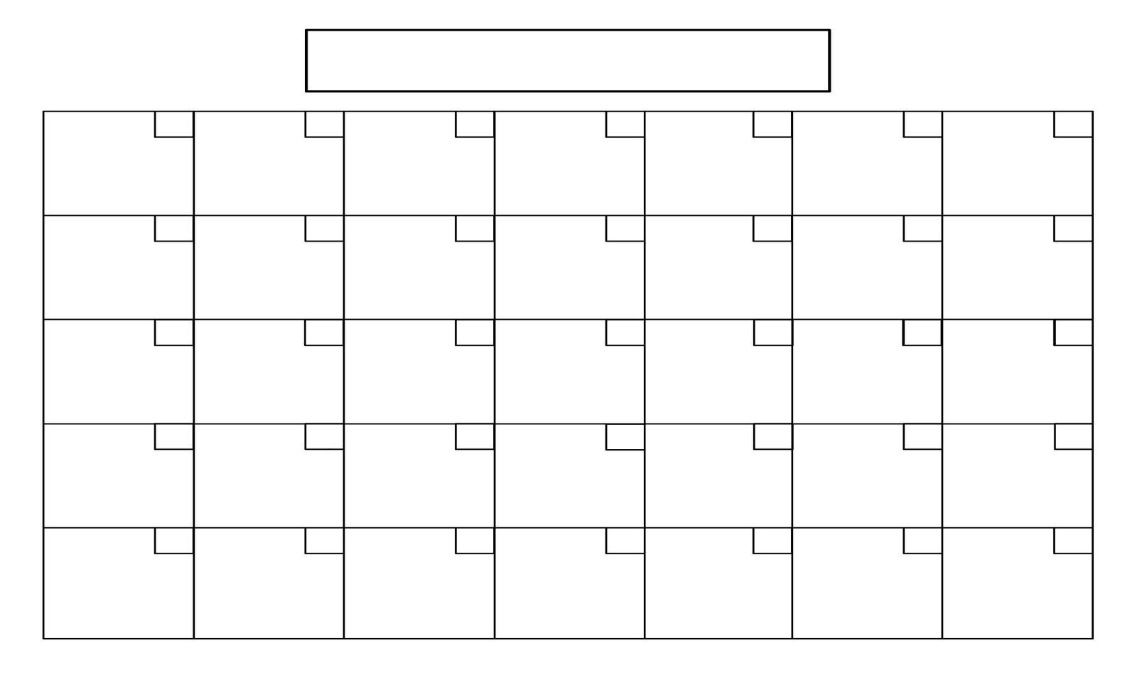 The Astounding Printable Full Page Blank Calendar Template Blank