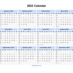 2023 Calendar Blank Printable Calendar Template In PDF Word Excel