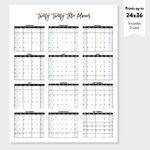 2023 Printable Large Wall Calendar 2023 Minimalist Wall Etsy