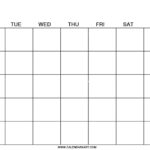 Blank Calendar Fillable Template Teaching Resources