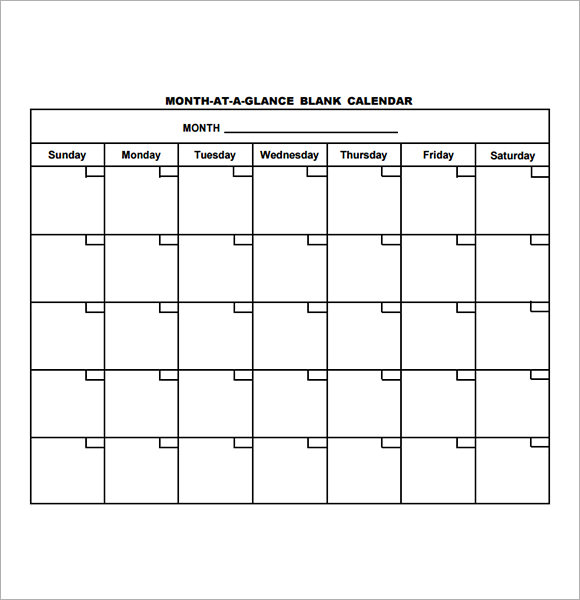 FREE 15 Sample Blank Calendar Templates In PDF