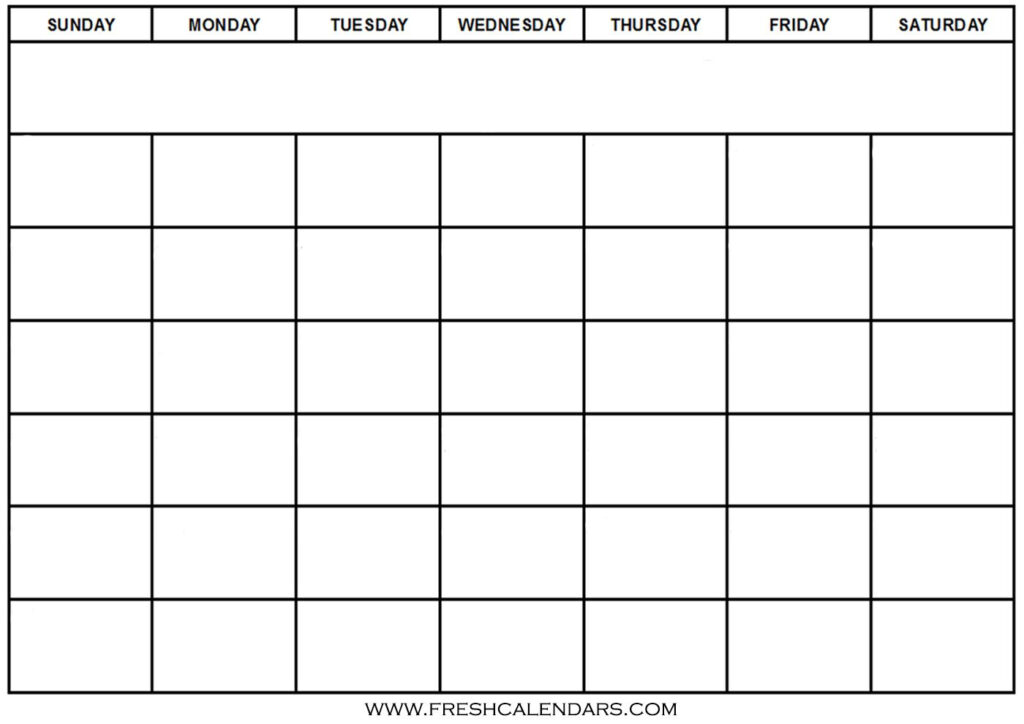 Free Printable Blank Calendar 2020