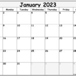 January 2023 Calendar Free Printable Calendar Templates