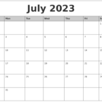 August 2023 Free Calendar Printable