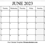 June 2023 Calendar Free Blank Printable Templates