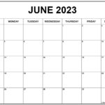 June 2023 Calendar Free Printable Monthly Calendars