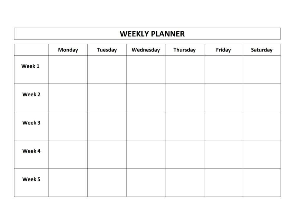Weekly Planner Template Best Template Collection Weekly Calendar 