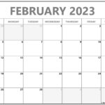 Blank Editable February 2023 Calendar 2022 FreeBlankCalendar