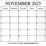 November 2023 Calendar Free Blank Printable Templates